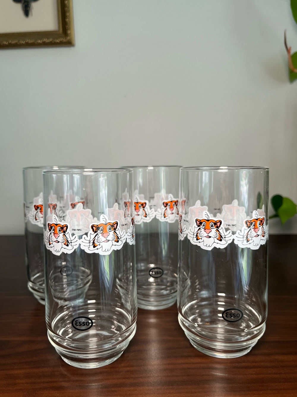 Set of 4 Vintage Esso “Put a Tiger in Your Tank” Drinking Glasses